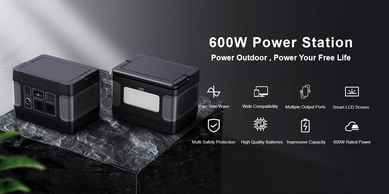 Máy phát điện năng lượng mặt trời nhiệt độ 600W để sạc khẩn cấp